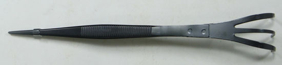 盆栽道具 熊手付きピンセット 全長210mm 直 No.664