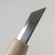盆栽道具 ハイス鋼 彫刻刀 印刀(切り出し) 左 刃渡り 1.5 〜 18mm